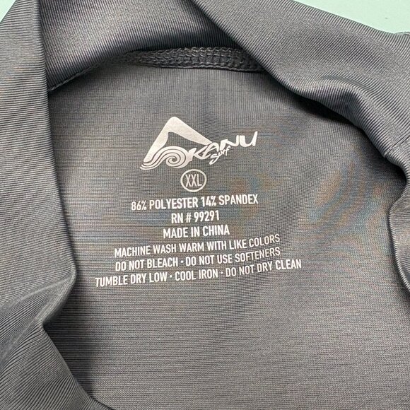 Kanu Surf Men's 2XL Long Sleeve Rash Guard UPF 50+ platinum gray NEW - Picture 5 of 5